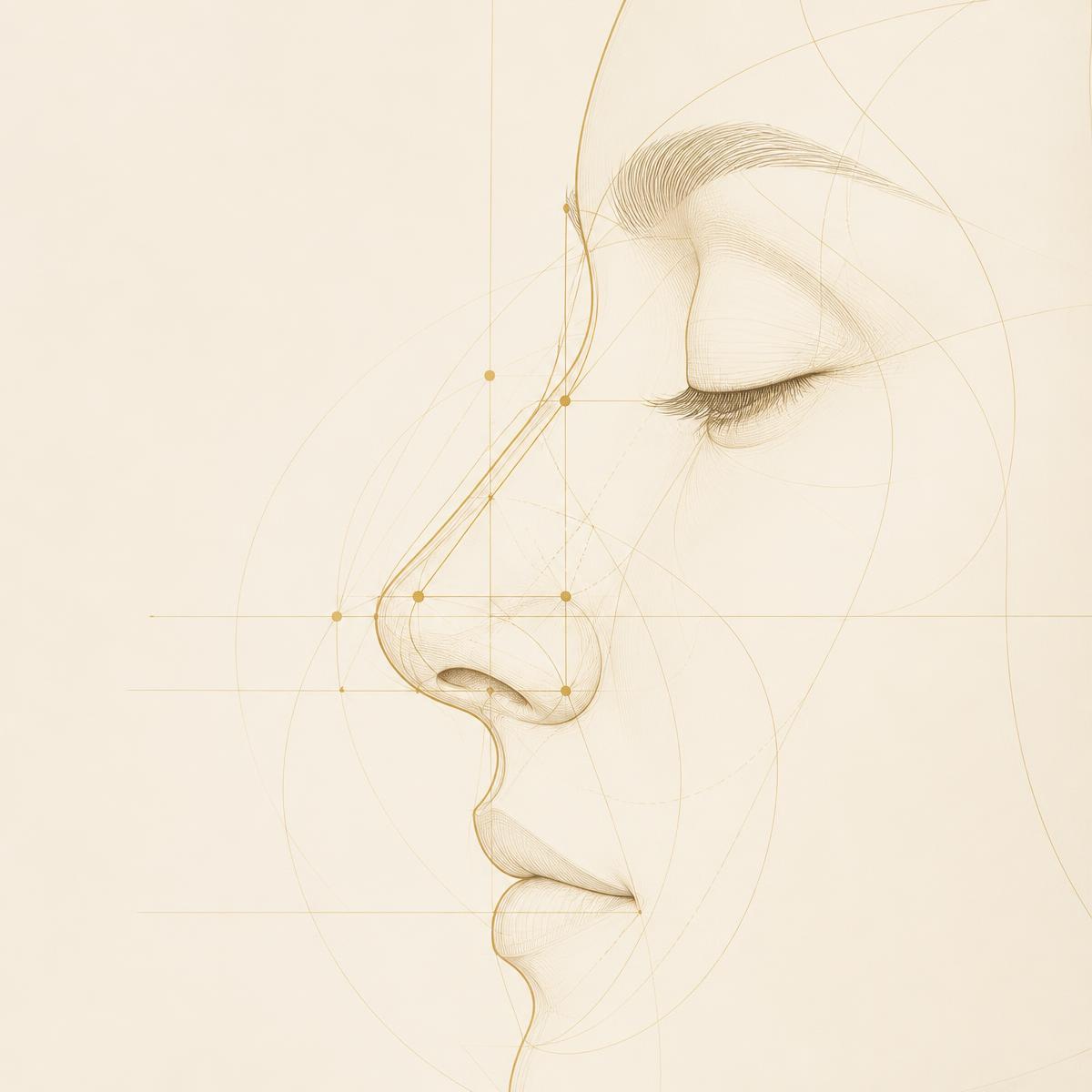 Technical illustration of nasal assessment zones